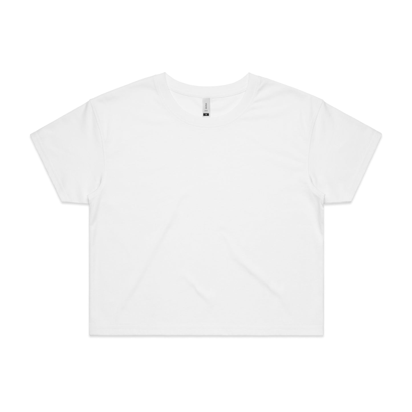 Reflective Womens Crop Tee- White